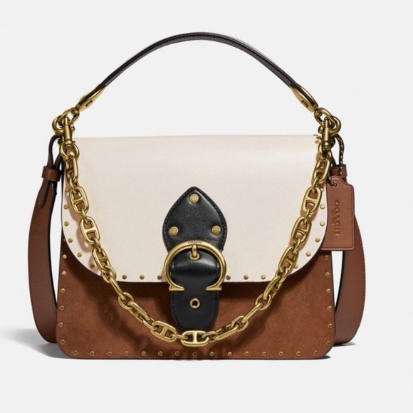 Coach Handbags - COACH Colorblock riveted Beat bag